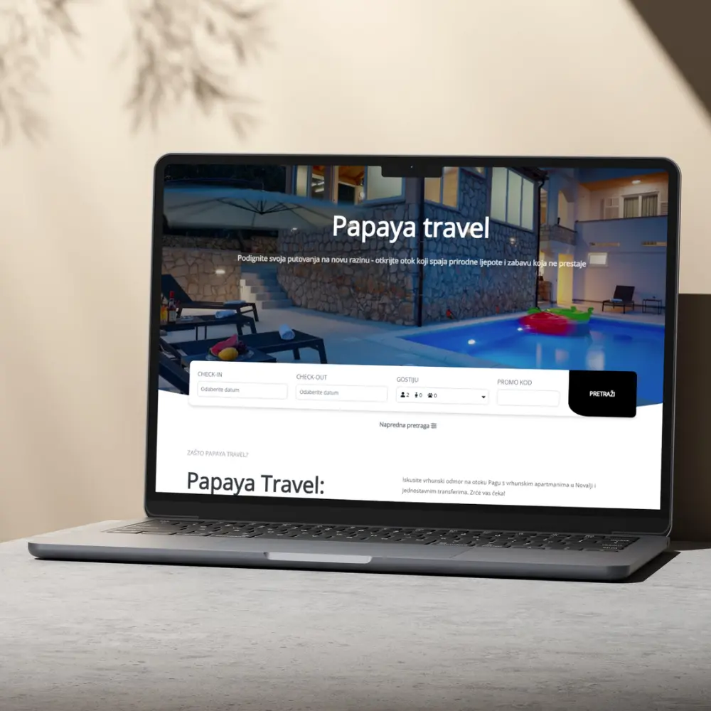 Website design for Papaya Travel